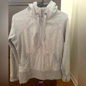 Athleta CYA strength full zip grey hoodie- size large